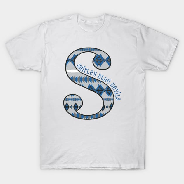 Shirley Blue Devils School Spirit T T-Shirt by erinmizedesigns